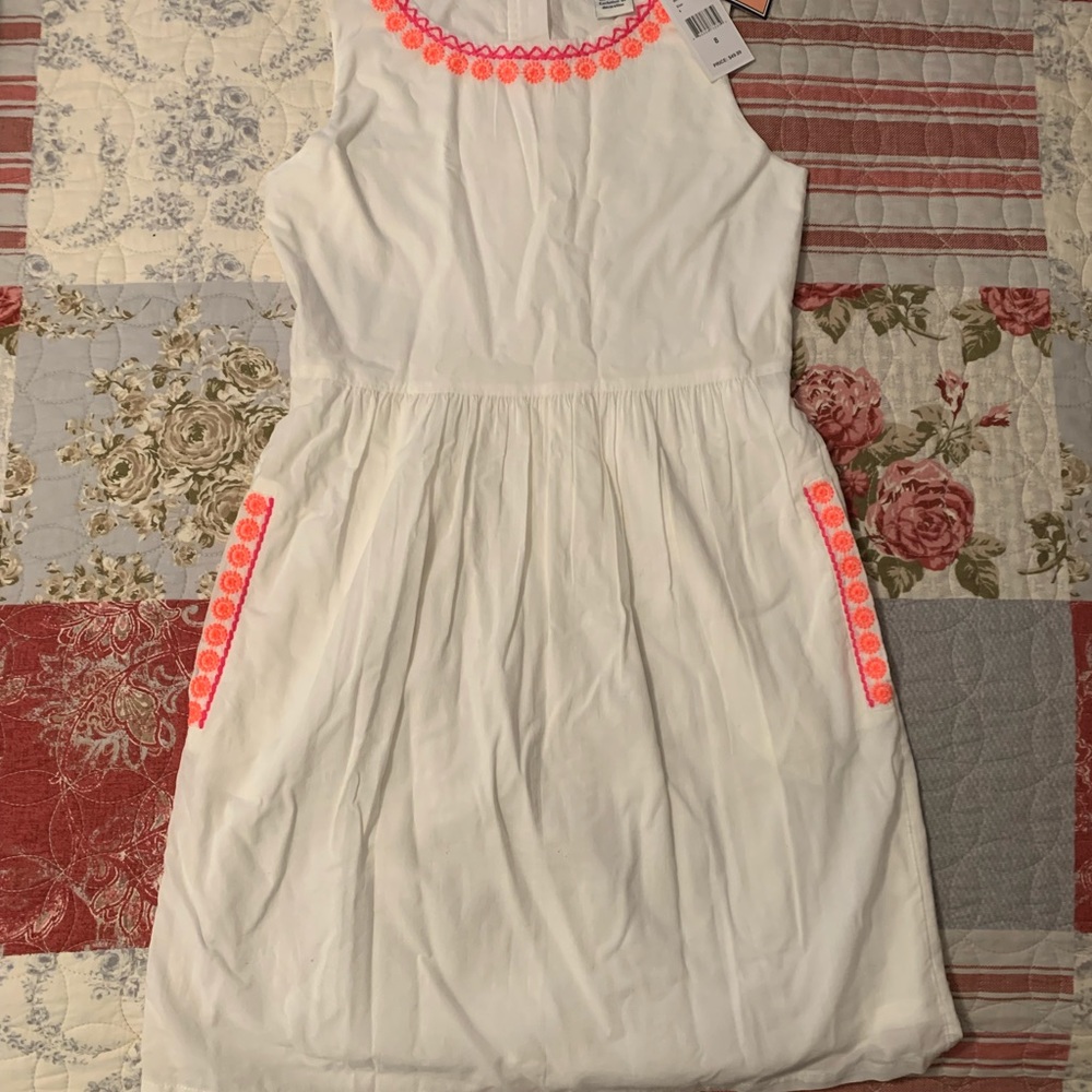 Vineyard Vines White Cotton Dress. Girls Size 8
